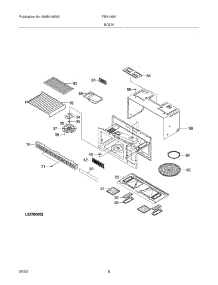 09 - Body parts for Frigidaire Microwave FMV145KB2 from AppliancePartsPros.com