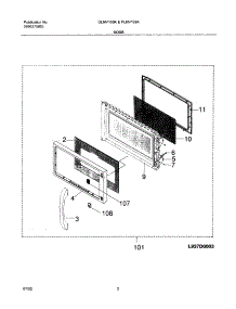 03 - Door parts for Frigidaire Microwave GLMV168KQ4 from AppliancePartsPros.com