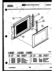 03 - Door Parts parts for Frigidaire Microwave MC1330E3 from AppliancePartsPros.com