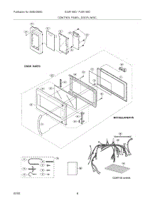 05 - Control Panel / Door / Misc parts for Frigidaire Microwave GLMV169DBB from AppliancePartsPros.com