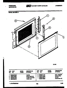 03 - Door Parts parts for Frigidaire Microwave MC1355L2 from AppliancePartsPros.com