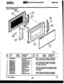03 - Door Parts parts for Frigidaire Microwave MC1350P1 from AppliancePartsPros.com