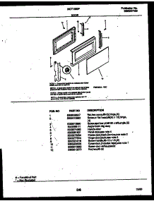 03 - Door Parts parts for Frigidaire Microwave MCT1390P4 from AppliancePartsPros.com