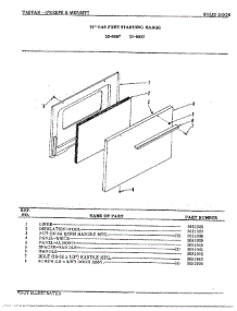 Visualite Door parts for Frigidaire Range 32-0127 from AppliancePartsPros.com