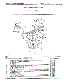Burners, Manifold, Gas Control Page 3 parts for Frigidaire Range 32-0127 from AppliancePartsPros.com