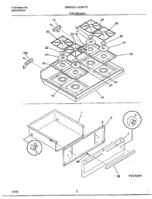 Top / Drawer parts for Frigidaire Range 285940B from AppliancePartsPros.com