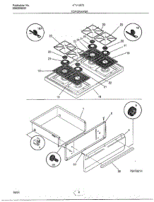 Top / Drawer parts for Frigidaire Range 2873 from AppliancePartsPros.com