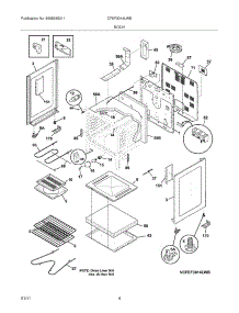 05 - Body parts for Frigidaire Range CFEF3014LWB from AppliancePartsPros.com