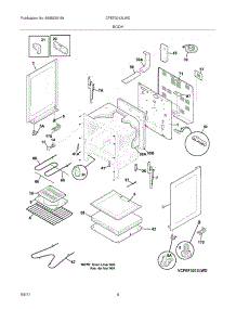 05 - Body parts for Frigidaire Range CFEF3012LWD from AppliancePartsPros.com
