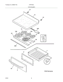 07 - Top / Drawer parts for Frigidaire Range CFEF3050LSA from AppliancePartsPros.com