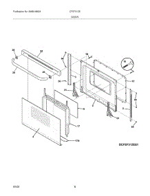 09 - Door parts for Frigidaire Range CFEF312EB1 from AppliancePartsPros.com