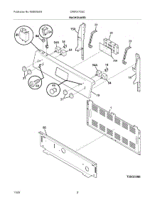 03 - Backguard parts for Frigidaire Range CFEF317GSC from AppliancePartsPros.com