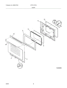 09 - Door parts for Frigidaire Range CFEF316FSA from AppliancePartsPros.com