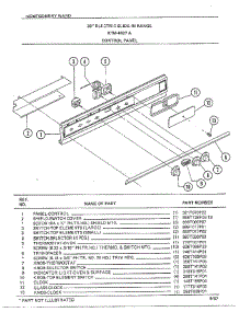 Control Panel parts for Frigidaire Range 4427A from AppliancePartsPros.com