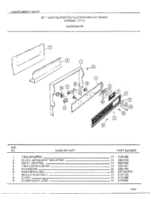 Backguard parts for Frigidaire Range 4447A from AppliancePartsPros.com