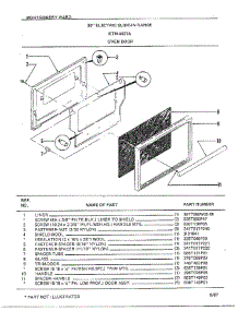 Oven Door parts for Frigidaire Range 4427A from AppliancePartsPros.com