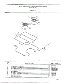 30" Floor Supported Elec Element parts for Frigidaire Range 4447A from AppliancePartsPros.com