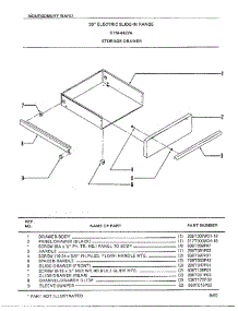 Storage Drawer parts for Frigidaire Range 4427A from AppliancePartsPros.com