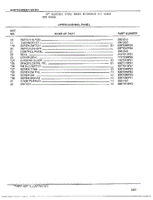 Upper Control Panel Page 2 parts for Frigidaire Range 8488A from AppliancePartsPros.com