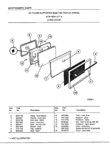 Oven Door parts for Frigidaire Range 4829A from AppliancePartsPros.com