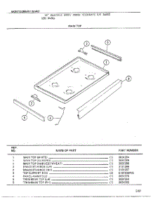 Main Top parts for Frigidaire Range 8488A from AppliancePartsPros.com