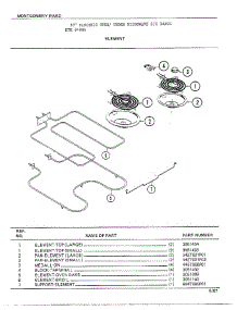 Element parts for Frigidaire Range 8488A from AppliancePartsPros.com