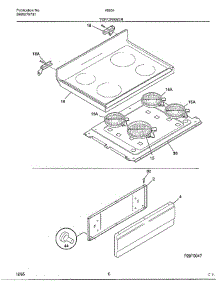 Top / Drawer parts for Frigidaire Range 486547D from AppliancePartsPros.com