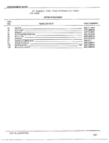 Upper Oven Door Page 2 parts for Frigidaire Range 8488A from AppliancePartsPros.com