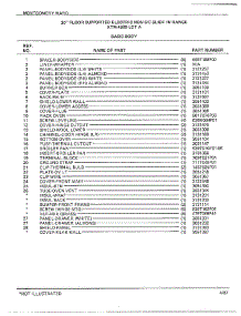 30" Floor / Basic Body Page 2 parts for Frigidaire Range 4509A from AppliancePartsPros.com