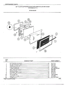 30" Floor / Oven Door parts for Frigidaire Range 4509A from AppliancePartsPros.com