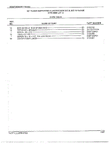 30" Floor / Oven Door Page 2 parts for Frigidaire Range 4509A from AppliancePartsPros.com