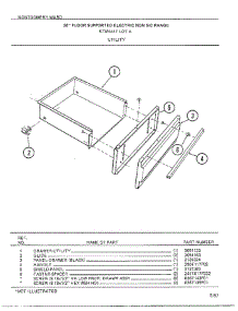 30" Floor Supported Elec Utility parts for Frigidaire Range 4447A from AppliancePartsPros.com