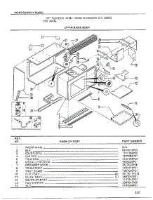 Upper Basic Body parts for Frigidaire Range 8488A from AppliancePartsPros.com