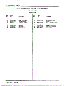 Oven Door Page 2 parts for Frigidaire Range 4853A from AppliancePartsPros.com