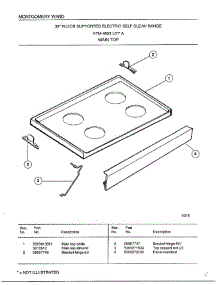 Main Top parts for Frigidaire Range 4853A from AppliancePartsPros.com