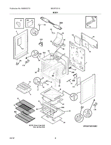 07 - Body parts for Frigidaire Range BGGF3031KBF from AppliancePartsPros.com