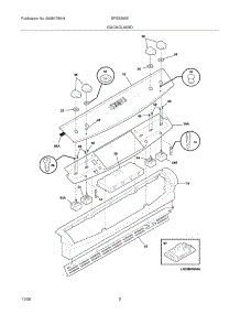 03 - Backguard parts for Frigidaire Range BFES368ES3 from AppliancePartsPros.com