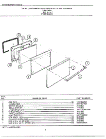 30` Floor Oven Door parts for Frigidaire Range 2408A from AppliancePartsPros.com
