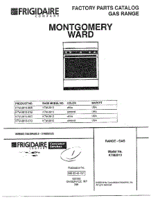 Front Page parts for Frigidaire Range 2813-80B from AppliancePartsPros.com