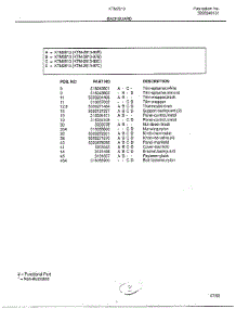 Backguard Page 2 parts for Frigidaire Range 2813-80B from AppliancePartsPros.com