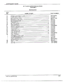 30" Floor / Backguard Page 2 parts for Frigidaire Range 2468A from AppliancePartsPros.com