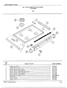 30" Floor / Top parts for Frigidaire Range 2468A from AppliancePartsPros.com