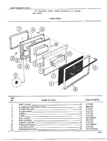 Oven Door parts for Frigidaire Range 8488A from AppliancePartsPros.com