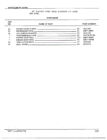 Oven Door Page 2 parts for Frigidaire Range 8488A from AppliancePartsPros.com