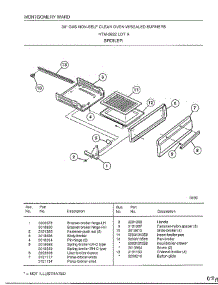 Broiler parts for Frigidaire Range 2822A from AppliancePartsPros.com