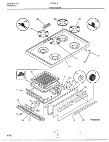 Top / Drawer parts for Frigidaire Range 2813-80B from AppliancePartsPros.com