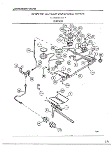 Burner parts for Frigidaire Range 2822A from AppliancePartsPros.com