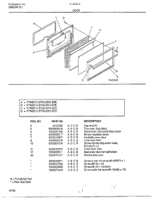 Door parts for Frigidaire Range 2813-80B from AppliancePartsPros.com