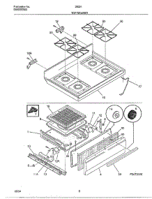 Top / Drawer parts for Frigidaire Range 282240A from AppliancePartsPros.com