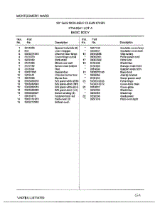 Basic Body Page 2 parts for Frigidaire Range 2841A from AppliancePartsPros.com
